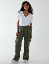 Wide Leg Cargo Trousers