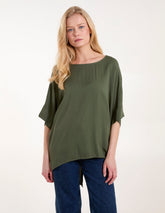 Button Back Viscose Top