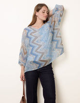 Zig Zag Round Neck Oversized Top