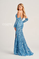 Colette CL5264 Sequin Long Formal Mermaid Prom Dress