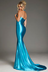 Jovani D5008 Long Ruched Formal Prom Dress