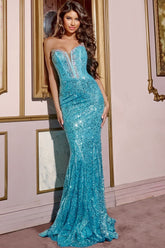 Jovani D5080 Sequin Long Formal Prom Dress