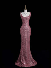 Modest Sheath Strapless Pink Sequins Long Formal Prom Evening Dress Dinner Outfits Party Gowns For Teens Girls AB2111