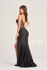 Ellie Wilde EW35027 Fitted Prom Formal Long Gown