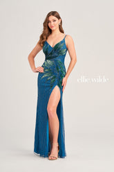 Ellie Wilde EW35066 Formal Long Sequin Fitted Prom Gown