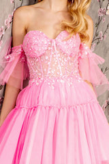 High Low Formal Detachable Overskirt Prom Dress