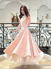 Simple A Line Scoop Neck Pink Satin Ankle Length Long Party Gowns Prom Dresses N2048