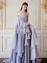 Beautiful A Line Sweetheart Lilac With Ruffles For High Schools Teens Prom Dresses Graduation Dress N1680