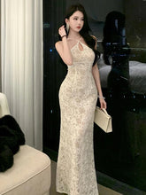 Pretty Prom Dresses Mermaid White Lace Evening Gown Formal Semi Long Formal Dress N3990