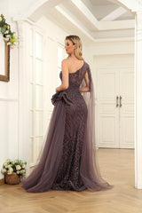High Couture NR2235 Long One Shoulder Formal Prom Dress