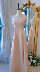 Vintage 1950s A Line Spaghetti Straps Pink Prom Dresses Inspiration Long Party Retro Evening Dress 20th Birthday Outfits AB2354
