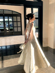 Elegant A line Square Neck Floral Satin Ankle Length Satin Prom Dresses 16th Nigh Party Birthday Outfits AB2415