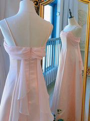 Vintage 1950s A Line Spaghetti Straps Pink Prom Dresses Inspiration Long Party Retro Evening Dress 20th Birthday Outfits AB2354