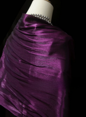 Chic Formal Mermaid Spaghetti Strap Purple Satin With Cape Style Impress Long Prom Dresses Party Gowns OB032