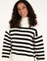 High Neck Striped Jumper