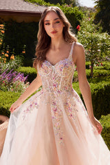 Andrea & Leo A1288 Formal Floral Prom Long Dress