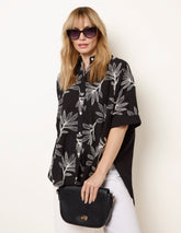 Embroidered Front Oversized Shirt