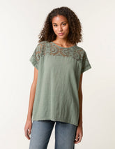 Lace Pattern Cotton Top