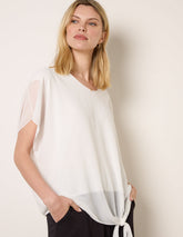Chiffon Tie Knot Plain Top