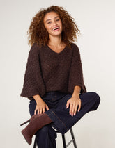 Pointelle Knit Batwing Jumper