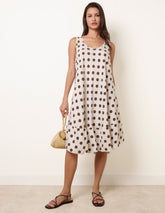 Polka Dot Linen Like Dress