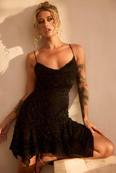 Coconico Beaded Mini Dress - Black