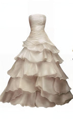 Modest Ball Gown Strapless Blue Prom Dresses Long for Women Formal Evening Gown N2362