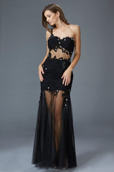 Prom Long One Shoulder Strap Formal Dress