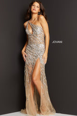Jovani 07185 One Shoulder Sexy Long Prom Dress