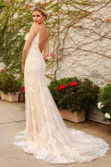Long Lace Boho Wedding Dress