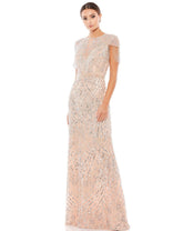 Long Formal Beaded Fringe Dress Beaded Fringe Detail Mac Duggal 4715