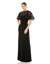 Long Formal Short Sleeve Dress Short Sleeves Mac Duggal 68002