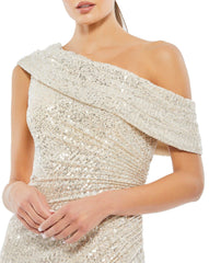Long One-Shoulder Formal Dress by Mac Duggal 26550