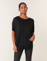 Stud Detail Round Neck T-shirt