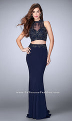 Two-Piece High-Neck Beaded Gigi Dress