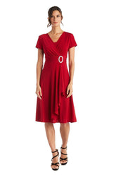 Short Plus Size Dress Black by R&M Richards 1149