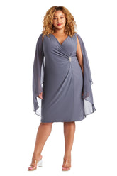 Short Plus Size Dress Cape R&M Richards 5806W