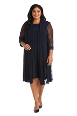 Plus Size Short Dress Jacket R&M Richards 3221W