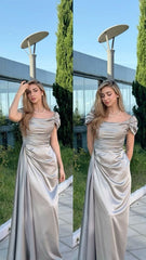 Pretty Strapless Corset Mermaid Off The Shoulder Long Prom Dress N2115