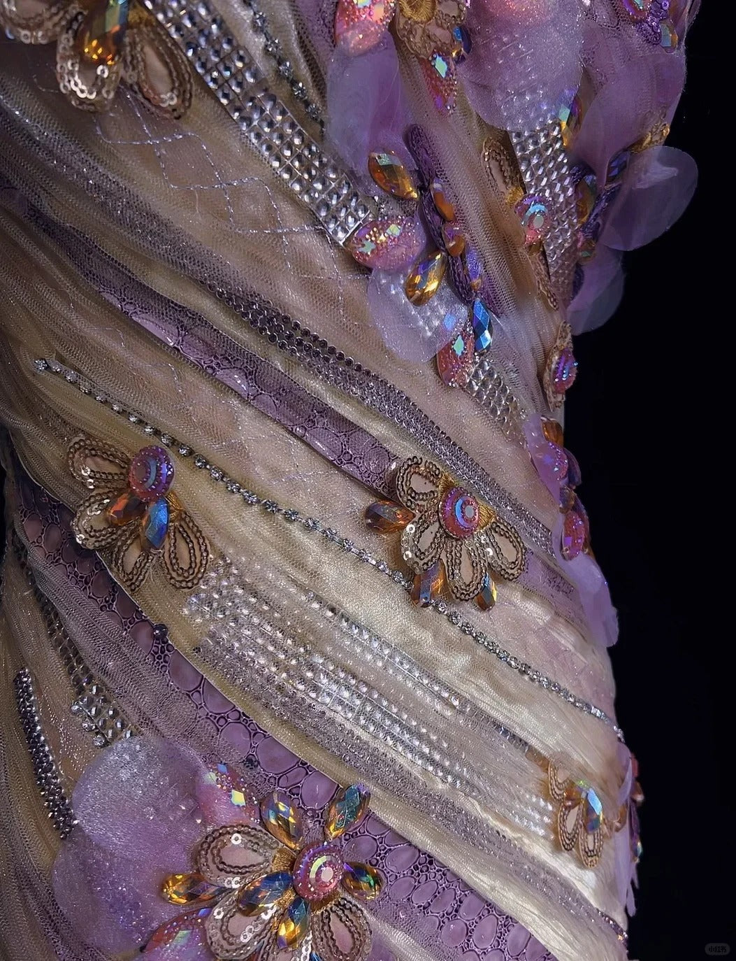 Dreamy 90s Prom Dresses Mermaid One Shoulder Lilac With 3D Flowers Formal Evening Outfits N3802