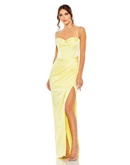 Long Spaghetti Strap Prom Dress By Mac Duggal 11562