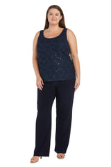 Plus Size Formal Jacket Pant Suit Suit R&M Richards 1351W