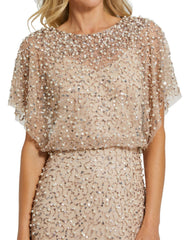 Long Formal Beaded Mother of the Bride Dress Beaded MOB Formal Mac Duggal 14523