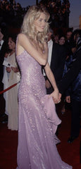 Sparkly Mermaid V Neck Sequin Lilac Long Prom Dresses Senior Graduation Dance Evening Outfits N043