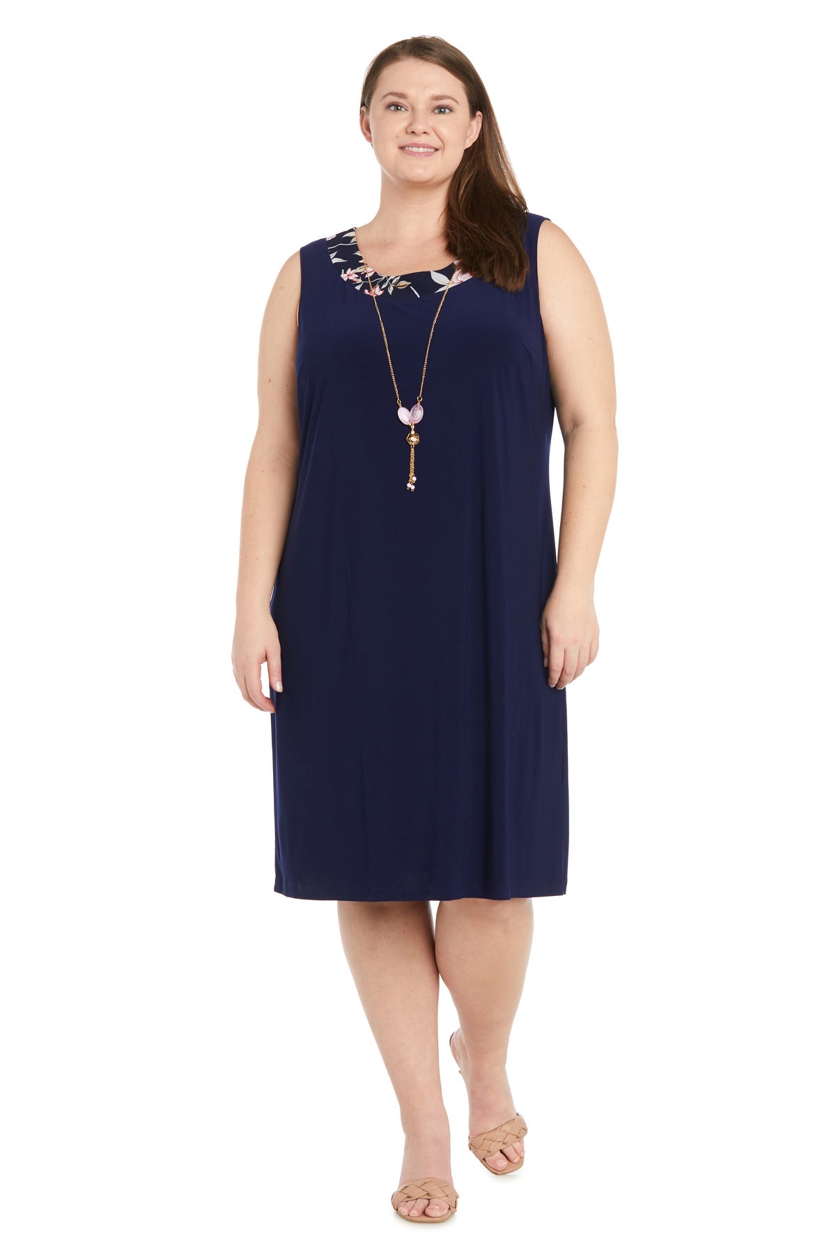 Plus Size Short Printed Dress Jacket R&M Richards 1759W