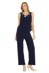 Floral Long Pant Suit Formal R&M Richards 1992