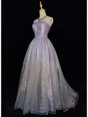 Princess Prom Dresses Inspo Ball Gown Strapless Lilac Sequined Long With Beading Formal Gowns N3393