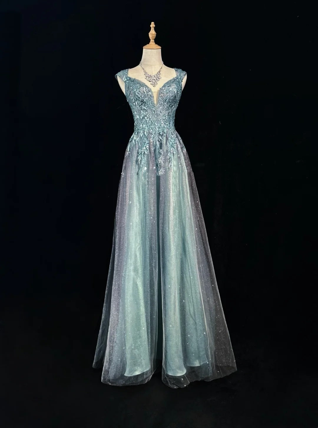 Vintage Prom Dresses Inspo A Line Sweetheart Blue Tulle 90s With Lace Beading For Women Formal Gowns N3312
