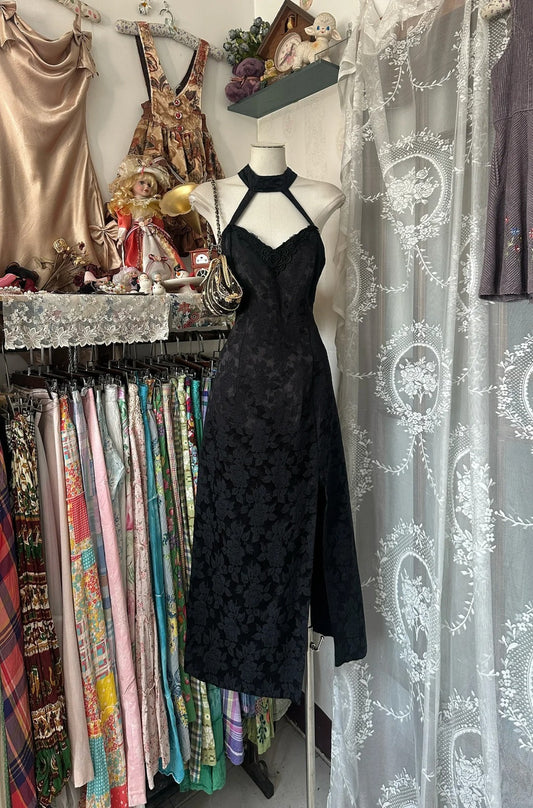 Classy Prom Dresses Sheath Lace Black Sleeveless Lace Long Formal Evening Outfits N3748