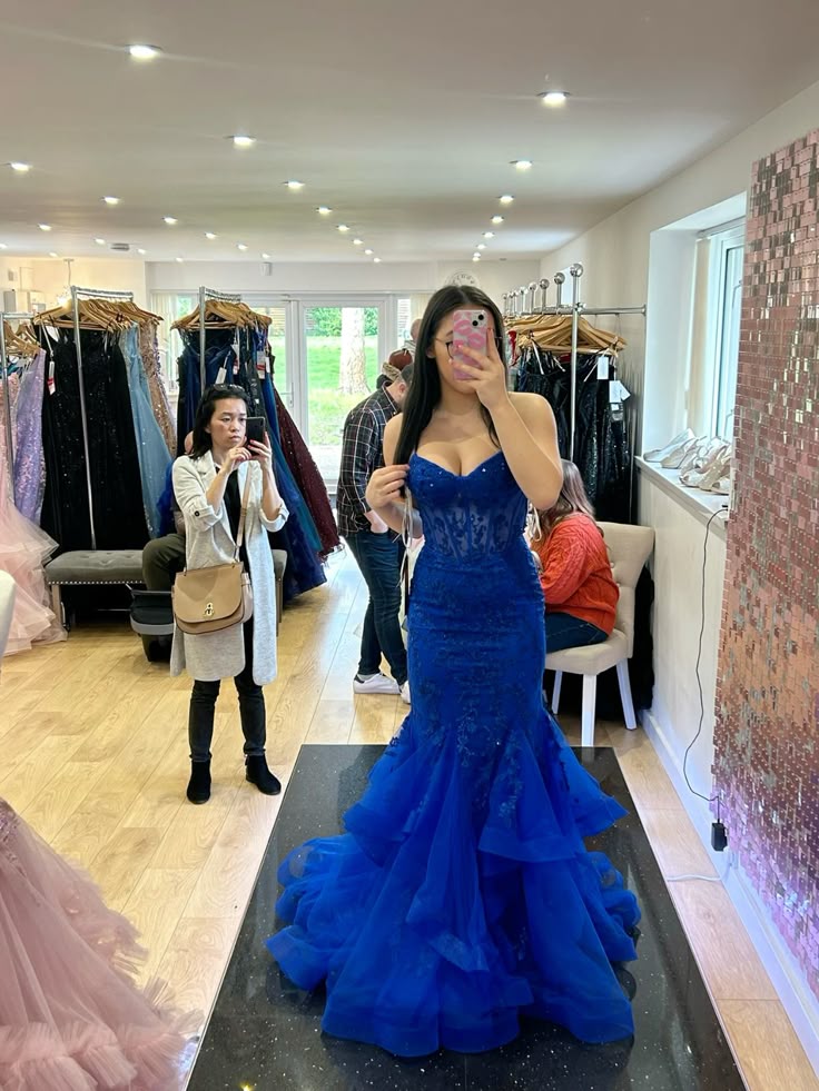 Modest Sweetheart Tiered Mermaid Prom Dress Party Gowns Evening Dress Special Formal Dresses AB1676